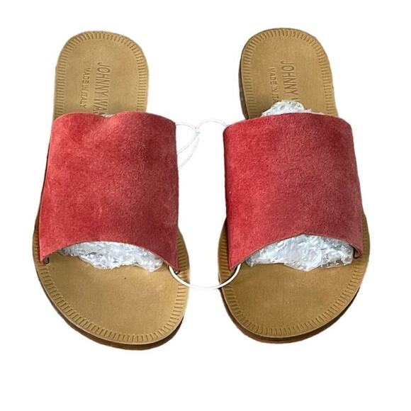 Johnny Was Camilla Red Suede Slides Sandal Size‎ 8 NWOT - Picture 2 of 7